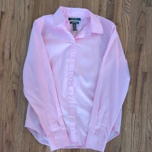 Ralph Lauren non-iron oxford shirt Pink Monogrammed